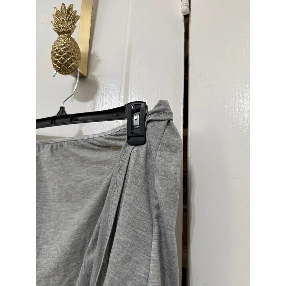 Gray Jersey Wrap Skirt Ballet Dance Yoga Cover-Up